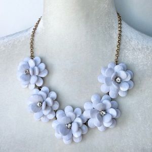 J. Crew Statement Floral Necklace in White